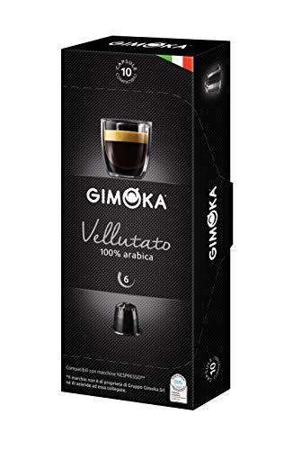 Cápsulas De Café Gimoka Vellutato, Compatível com Nespresso, Contém 10 Cápsulas