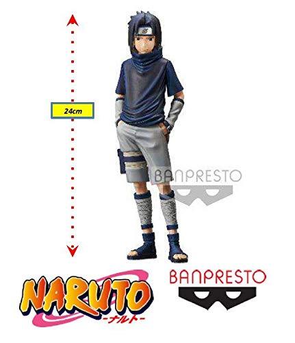 Naruto Grandista Shinobi Relations - Uchiha Sasuke - Ref.28949/28950 Bandai Banpresto Cores Diversas, Feita Com Pintura Aerográfica