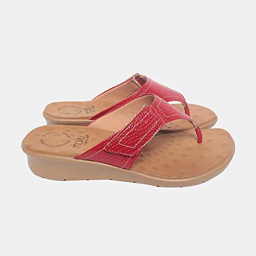 Sandália de Dedo Malu Super Comfort Cléo Feminino Vermelho 38