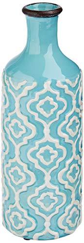Arequipa Garrafa Decorativ 33cm Ceramica Azul/bran Cn Gs Internacional Único