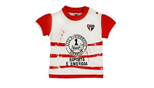 Camiseta Esporte é energia São Paulo, Rêve D'or Sport, Meninas, Branco/Vermelho, P