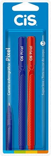 Caneta Pixel Blister com 2 Cis CIS, Azul e Vermelho, pacote de 2