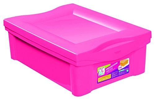 Organizador Plástico Médio Colors Ordene Br Rosa 13.5 L