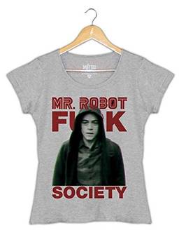 Camiseta Baby Look Mr. Robot Fuck Society