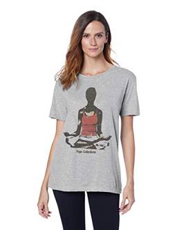 Camiseta Yogga Collection, Joss, Feminino, Cinza, M