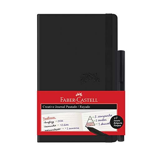 Caderno Pautado + Fine Pen, Faber-Castell, Creative Journal, CDNETA/PR, 84 Folhas, Preto