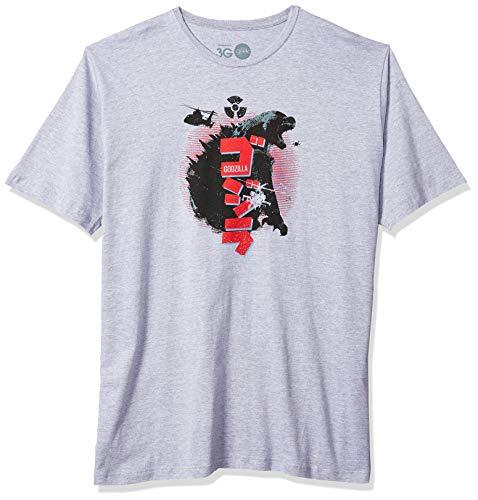 Camiseta Rei dos Monstros, Studio Geek, Adulto Unissex, Cinza, P