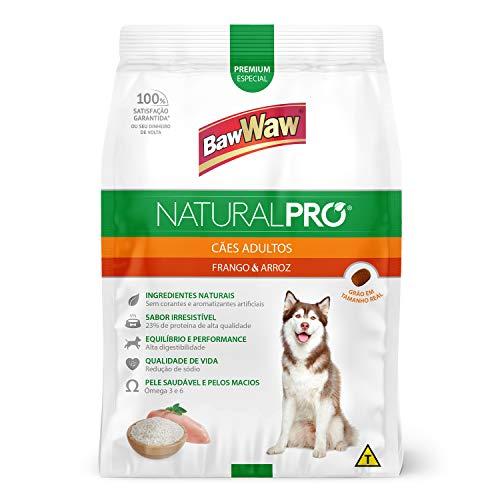 Baw Waw Natural Pró Alimento Para Cães Frango E Arroz - 12x1kg