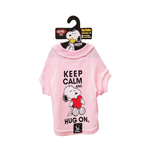 Camiseta Snoopy Charlie Zooz Pets para Cães Keep Calm - Tamanho PP