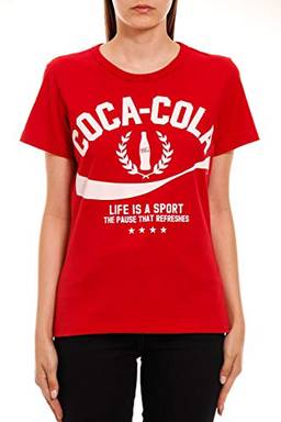 Camiseta Aroma Estampada, Coca-Cola Jeans, Feminino, Vermelho Philly, P