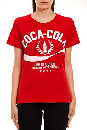 Camiseta Aroma Estampada, Coca-Cola Jeans, Feminino, Vermelho Philly, M