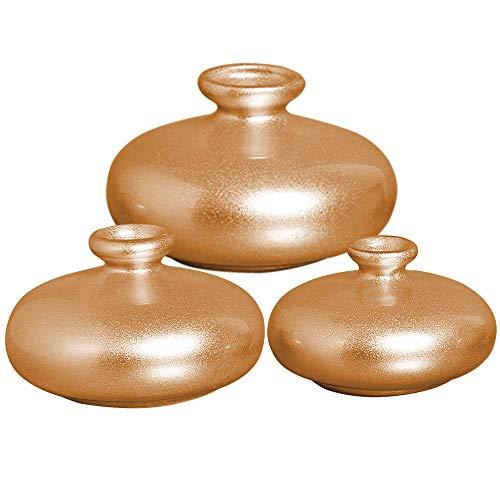Trio De Muringuinhas Ceramicas Pegorin Dourado