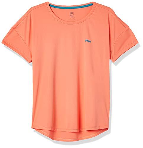 Camiseta Basic Sports, Fila, Feminino, Coral/Azul Petroleo, G