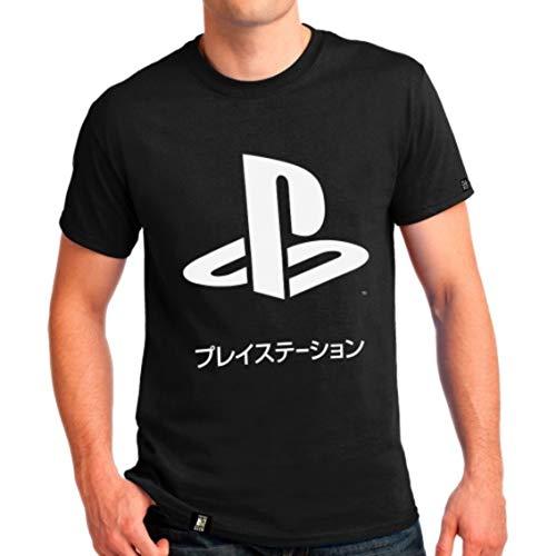 Camiseta Playstation Katakana, Banana Geek, Masculino, Preto, M