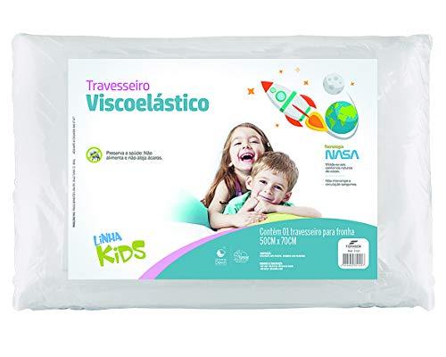 Travesseiro Visco Kids para Fronhas Revestimento Fibrasca Branco 50X70 Cm