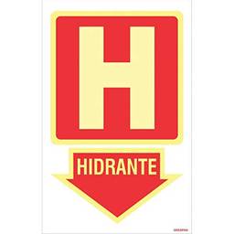 Placa De Sinalizacao Hidrante 16x25cm. - Pacote com 5 Grespan, Multicor