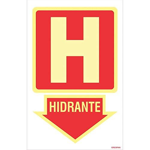 Placa De Sinalizacao Hidrante 16x25cm. - Pacote com 5 Grespan, Multicor