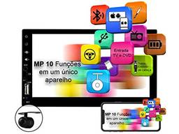 Central Multimidia MP10.1 Voolt Universal 2DIN USB, SD Espelhamento Android e IOS