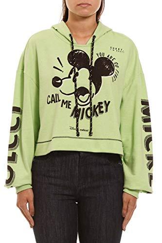 Blusa de Moletom Disney: Call Me Mickey, Colcci, feminino, Verde Lumine, G