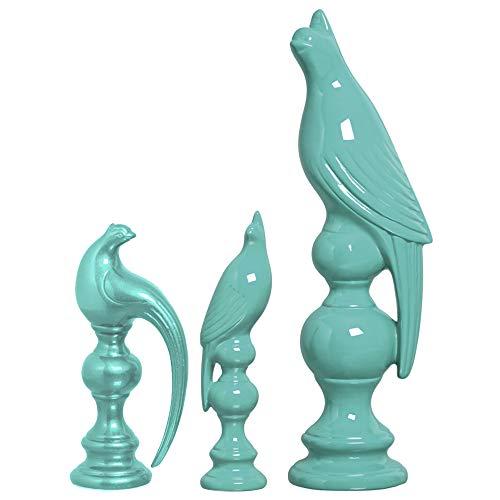 Trio De Passaros Exoticos Ceramicas Pegorin Tiffany