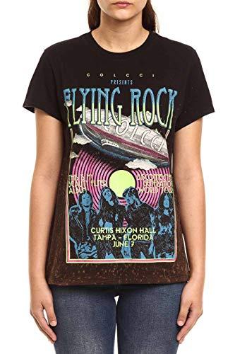 Camiseta Flying Rock, Colcci, Feminino, Preto, G