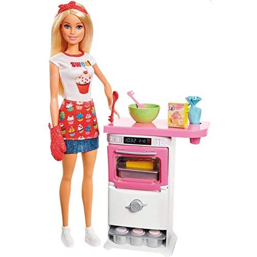 Boneca Barbie Cozinhando e Criando Chef de Bolinhos, Loira, Mattel