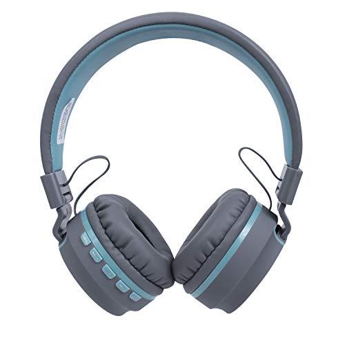 Headset candy, oex, microfones e fones de ouvido, azul claro.