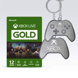 Microsoft Xbox Live Gold - 12 Meses + Chaveiro