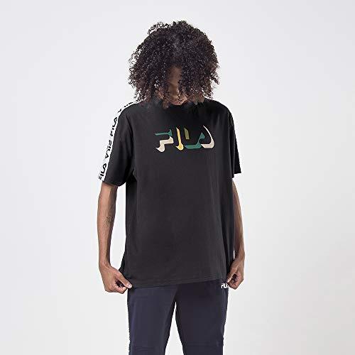 Camiseta Stripe, Fila, Masculino, Preto/Branco/Verde, M