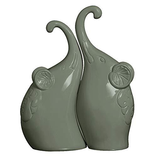 Casal De Elefantes Enlace Ceramicas Pegorin Ônix