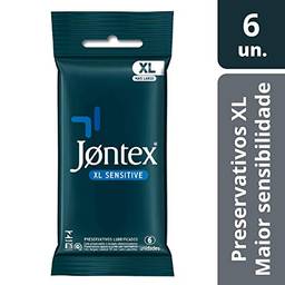 Conjunto de 6 Preservativos Lubrificados Sensitive, Jontex, Xl