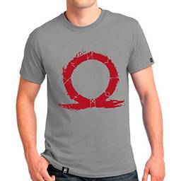 Camiseta God of War Omega, Banana Geek, Masculino, Cinza, PP