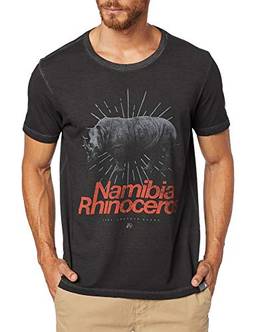 JAB Camiseta Estampada Rhinoceros Masculino, Tam M, Preto