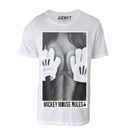 Camiseta Eleven Brand Branco GG Masculina - Mickey Mouse Rules