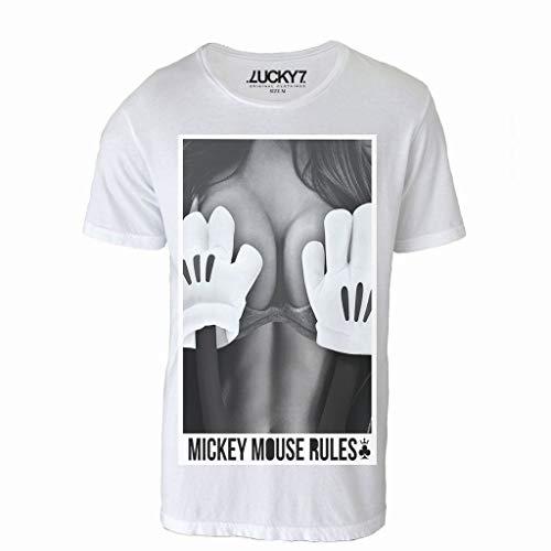 Camiseta Eleven Brand Branco P Masculina - Mickey Mouse Rules
