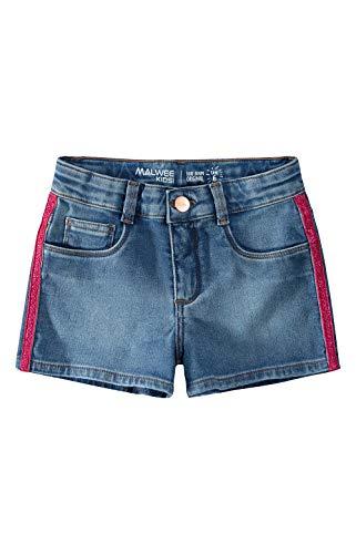 Shorts Jeans Comfort ,Malwee Kids, Meninas, Azul, 10
