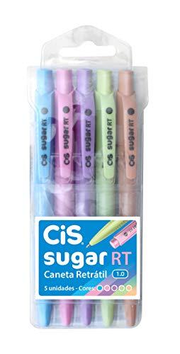 Caneta Retrátil, CIS, Sugar RT, 55.8000, 1.0mm, 5 Cores