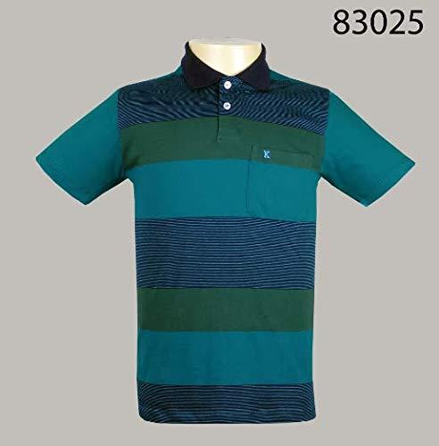 Over Kalanui 83025 Camisa Polo Listrada Adulto, Azul (Marinho), GG