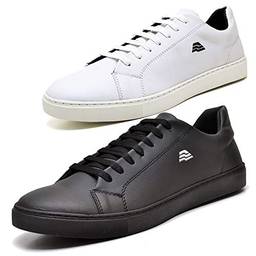 2 Pares Sapatênis Sapato Casual Masculino DUBUY T10MR Tamanho:40;cor:Preto;gênero:Masculino