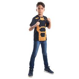 Camiseta Nerf Luxo Infantil Sulamericana Fantasias Preto/Laranja M 6/8 Anos