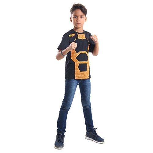 Camiseta Nerf Luxo Infantil Sulamericana Fantasias Preto/Laranja P 3/4 Anos