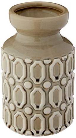 Hue Vaso 21cm Ceramica Cinza Cn Gs Internacional Único