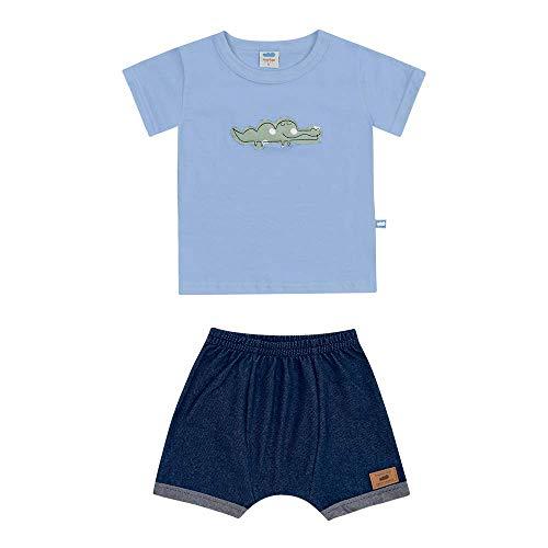 Conjunto Camiseta e Bermuda, Baby Marlan,   Bebê Menino, Malibu, MB