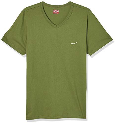 Camiseta Básica, Coca-Cola Jeans, Masculino, Verde Fenris, P