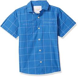 Camisa Estampa Quadriculada, Milon, Meninos, Azul, 8