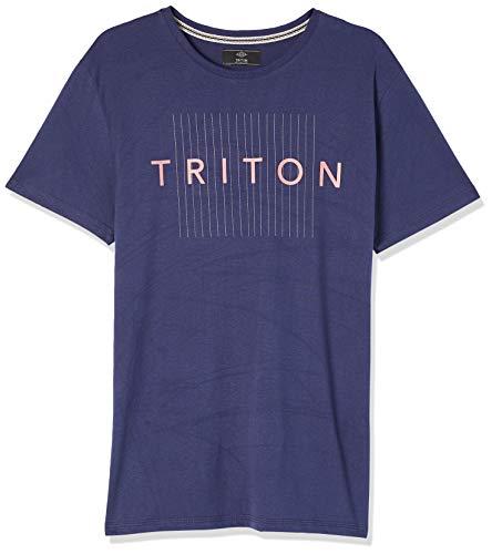 Triton Camiseta Malha Masculino, M, Azul