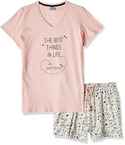 Conjunto de pijama com shorts , Pzama, feminino, Rosa, P