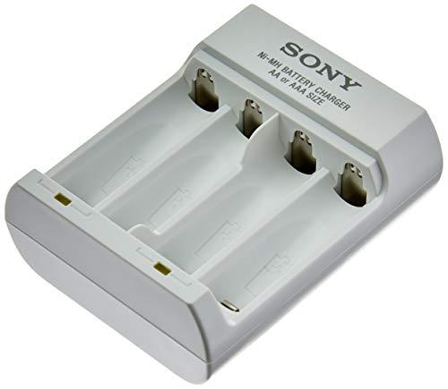 Carregador de Pilha para 4 Unidades USB AA/AAA, Sony, Branco