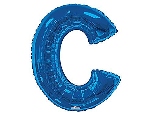 Balão Metalizado Supershape Letra C Azul Pack Regina Azul