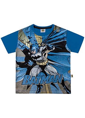 Camiseta Meia Malha do Batman, Fakini, Meninos, Azul Cobalto, 3